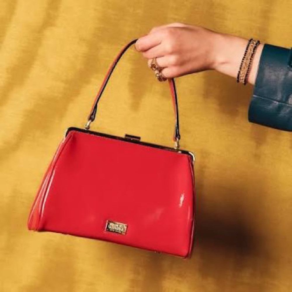 Frances Valentine Red Patent Leather Handbag